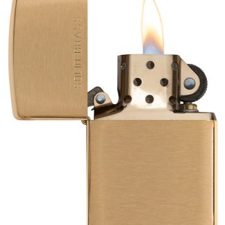 204/BRUSHED BRASS W/SOLID BRASS ENGRAVED (BRICHETA ZIPPO)