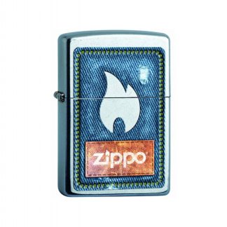 DENIM ZIPPO AND FLAME 207.CI404574