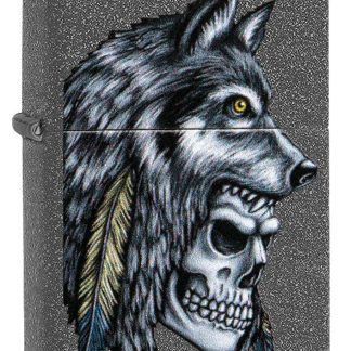 WOLF SKULL FEATHER DESIGN 29863