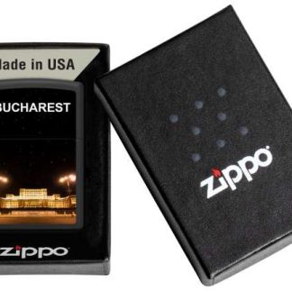 REG BLACK MATTE LIGHTER ROMANIA-PARLIAMENT BLDG  - 218/CI013044