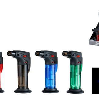 EUROJET FEUERZEUG DOUBLE TORCH JET_ 4 CULORI_ CU SUPORT