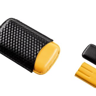 ETUI TRABUC  ANGELO 3S NEGRU 3D. PIELE NAPPA NEAGRA 3D/GALBENA