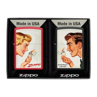 SET BRICHETE ZIPPO 233/218_ COUPLE SET DAME/GUY