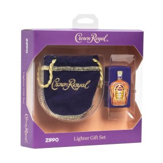 SET CADOU_BRICHETA  ZIPPO 237 CROWN ROYAL WHISKEY + SACULET